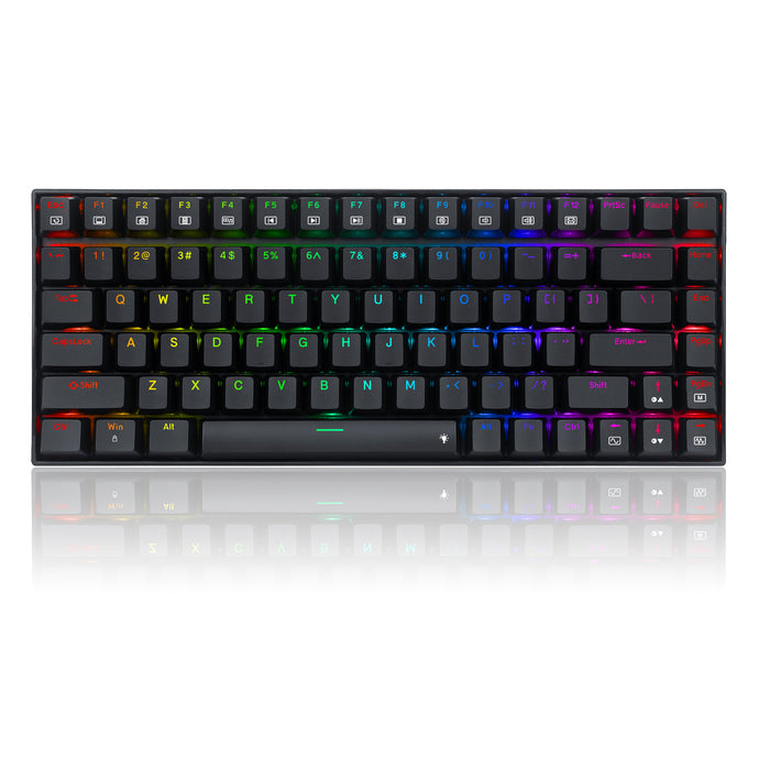 Redragon K629 PHANTOM RGB LED Backlit Mechanical Gaming Keyboard with 84 Professional Keys-Linear Red Switches