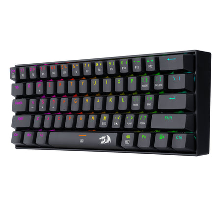 Redragon K630RGB Gaming Mechanical Keyboard 61 Keys Compact Mechanical Keyboard, Pro Driver Support