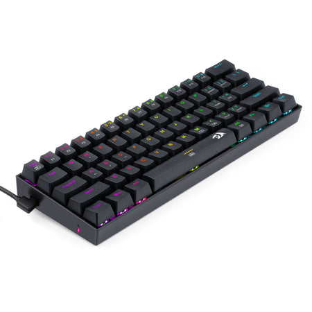 Redragon K630RGB Gaming Mechanical Keyboard 61 Keys Compact Mechanical Keyboard, Pro Driver Support