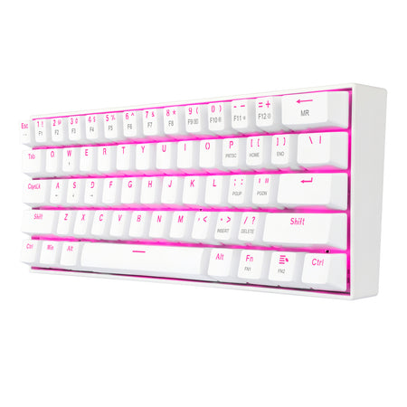 Redragon K630W Gaming Mechanical Keyboard, Pink LED Backlit