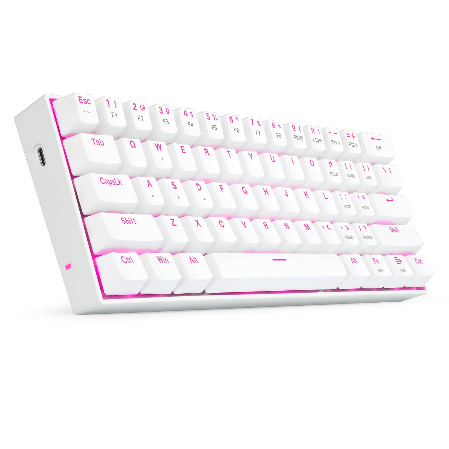 Redragon K630 60% Mechanical Gaming Keyboard Pink LED Backlit