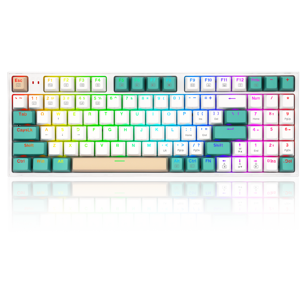 Redragon K643WGC-RGB-PRO 94keys Bluetooth+2.4G+wired Tri-modes Mechanical Gaming Keyboard