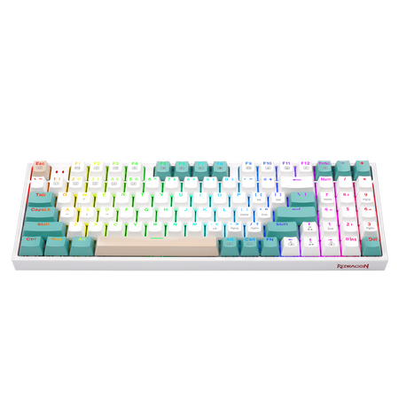 Redragon K643WGC-RGB-PRO 94keys Bluetooth+2.4G+wired Tri-modes Mechanical Gaming Keyboard