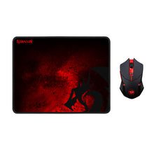 Redragon M601-WL-BA Wireless Gaming Mouse and Mouse Pad Combo, Ergonomic, Programmable 6 Buttons, 2400 DPI, Red LED Mouse, Large Mouse Pad for Windows PC Games - Black [Mouse Pad Cordless Mouse Set]