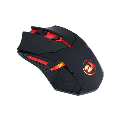 Redragon M601-WL-BA Wireless Gaming Mouse and Mouse Pad Combo, Ergonomic, Programmable 6 Buttons, 2400 DPI, Red LED Mouse, Large Mouse Pad for Windows PC Games - Black [Mouse Pad Cordless Mouse Set]