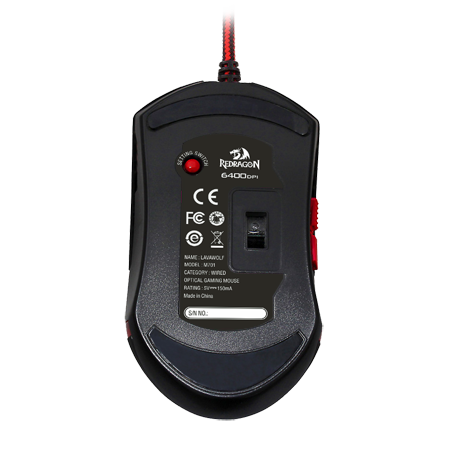 Redragon M701 Lavawolf 3500 DPI Optical Gaming Mouse