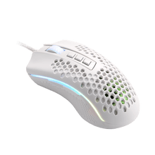 Redragon M808 Storm White Lightweight RGB Gaming Mouse, 85g Ultralight Honeycomb Shell - 12,400 DPI Optical Sensor
