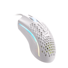 Redragon M808 Storm White Lightweight RGB Gaming Mouse, 85g Ultralight Honeycomb Shell - 12,400 DPI Optical Sensor