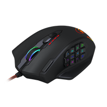 Redragon M908 IMPACT MMO Gaming Mouse up to 12,400 DPI High Precision  Mouse for PC, 18 Programmable Buttons, Weight Tuning Cartridge, 12 Side Buttons, 5 programmable user profiles, 16.8 Million Customizing LED Color Option