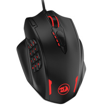 Redragon M908 IMPACT MMO Gaming Mouse up to 12,400 DPI High Precision  Mouse for PC, 18 Programmable Buttons, Weight Tuning Cartridge, 12 Side Buttons, 5 programmable user profiles, 16.8 Million Customizing LED Color Option