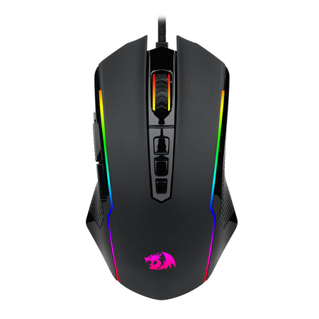 M910-K Gaming Mouse, Redragon PC Gaming Mice with RGB Backlit, Adjustable 8000 DPI, Opitical Wired Gaming Mouse with 9 Programmable Buttons & Fire Button, PC Gaming Mouse for Windows/Mac, Black