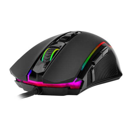 M910-K Gaming Mouse, Redragon PC Gaming Mice with RGB Backlit, Adjustable 8000 DPI, Opitical Wired Gaming Mouse with 9 Programmable Buttons & Fire Button, PC Gaming Mouse for Windows/Mac, Black