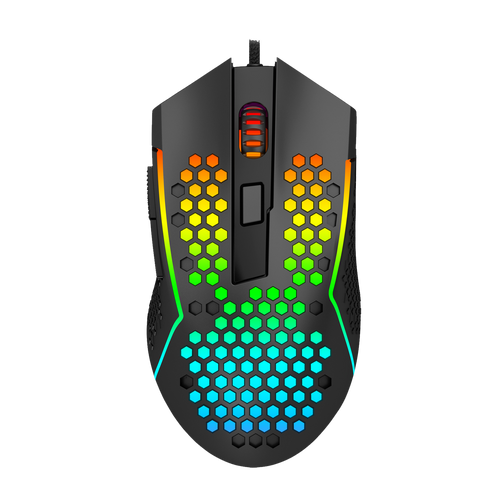 Redragon M987-K Lightweight 55g Honeycomb Gaming Mouse RGB Backlit Wired 6 Buttons Programmable with 12400 DPI