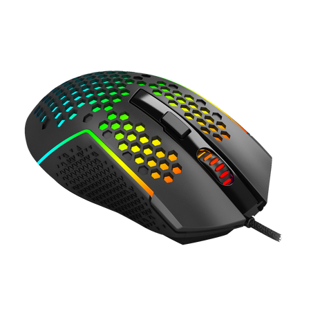 Redragon M987-K Lightweight 55g Honeycomb Gaming Mouse RGB Backlit Wired 6 Buttons Programmable with 12400 DPI