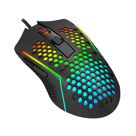 Redragon M987-K Lightweight 55g Honeycomb Gaming Mouse RGB Backlit Wired 6 Buttons Programmable with 12400 DPI