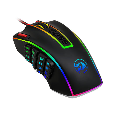 Redragon M990 MMO Gaming Mouse, 32000 DPI High Precision Wired RGB Gamer Mouse w/23 Programmable Buttons, 16 Side Macro Keys, Software Supports, Aluminum Base