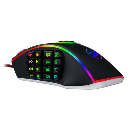 Redragon M990 MMO Gaming Mouse, 32000 DPI High Precision Wired RGB Gamer Mouse w/23 Programmable Buttons, 16 Side Macro Keys, Software Supports, Aluminum Base