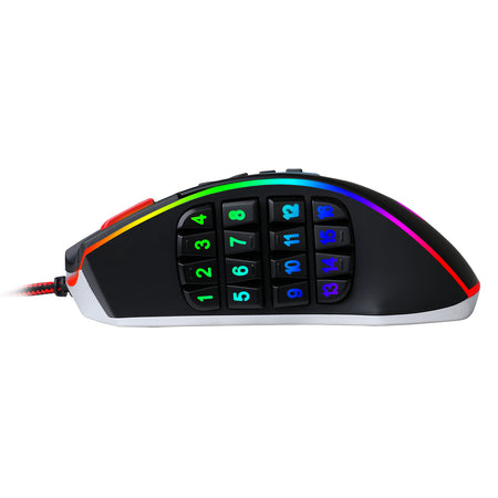 Redragon M990 MMO Gaming Mouse, 32000 DPI High Precision Wired RGB Gamer Mouse w/23 Programmable Buttons, 16 Side Macro Keys, Software Supports, Aluminum Base