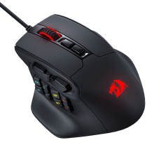 Redragon M811 Aatrox MMO Gaming Mouse, 15 Programmable Buttons Wired RGB Gamer Mouse w/ Ergonomic Natural Grip Build, 10 Side Macro Keys, Software Supports DIY Keybinds & Backlit