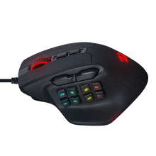 Redragon M811 Aatrox MMO Gaming Mouse, 15 Programmable Buttons Wired RGB Gamer Mouse w/ Ergonomic Natural Grip Build, 10 Side Macro Keys, Software Supports DIY Keybinds & Backlit