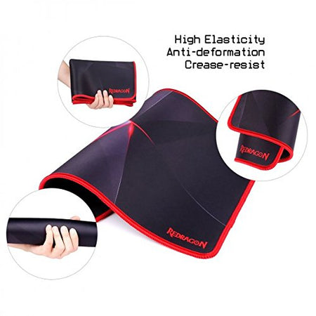 Redragon P012 Mouse Pad with Stitched Edges, Premium-Textured Mouse Mat, Non-Slip Rubber Base Mousepad for Laptop, Computer & PC, 12.8 x10 x0.11 inches - Image 3