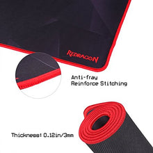 Redragon P015 Large Extended Mouse Pad XXL, with Stitched Edges, Premium-Textured Mouse Mat, Non-Slip Water-Resistant Rubber Base Cloth Computer Mousepad, 35.8 x 11.8 x 0.11 inches