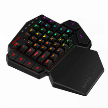 Redragon K585 DITI Wireless One-Handed Mechanical Keyboard, 42 Keys 2.4Ghz RGB 40% Gaming Keypad with 7 Onboard Macro Keys, Detachable Wrist Support, 3000 mAh Battery