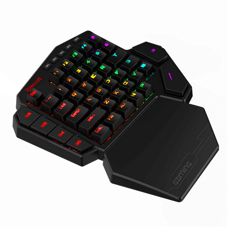 Redragon K585 DITI Wireless One-Handed Mechanical Keyboard, 42 Keys 2.4Ghz RGB 40% Gaming Keypad with 7 Onboard Macro Keys, Detachable Wrist Support, 3000 mAh Battery