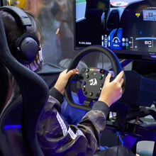 Redragon GT-32 Racing Wheel and Floor Pedals, Real Force Feedback Car Racing Simulator, PMSM Dual-Motor Control Box & Pedals, Non-Contact Hall Sensors, Supreme-Real Force Feedback Dedicated for Computer Gamer