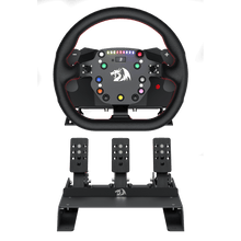 Redragon GT-32 Racing Wheel and Floor Pedals, Real Force Feedback Car Racing Simulator, PMSM Dual-Motor Control Box & Pedals, Non-Contact Hall Sensors, Supreme-Real Force Feedback Dedicated for Computer Gamer