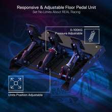 Redragon GT-32 Racing Wheel and Floor Pedals, Real Force Feedback Car Racing Simulator, PMSM Dual-Motor Control Box & Pedals, Non-Contact Hall Sensors, Supreme-Real Force Feedback Dedicated for Computer Gamer