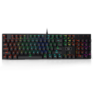 Redragon K556 Red Switches RGB LED Backlit Wired Mechanical Gaming Keyboard, Aluminum Base, 104 Standard Keys