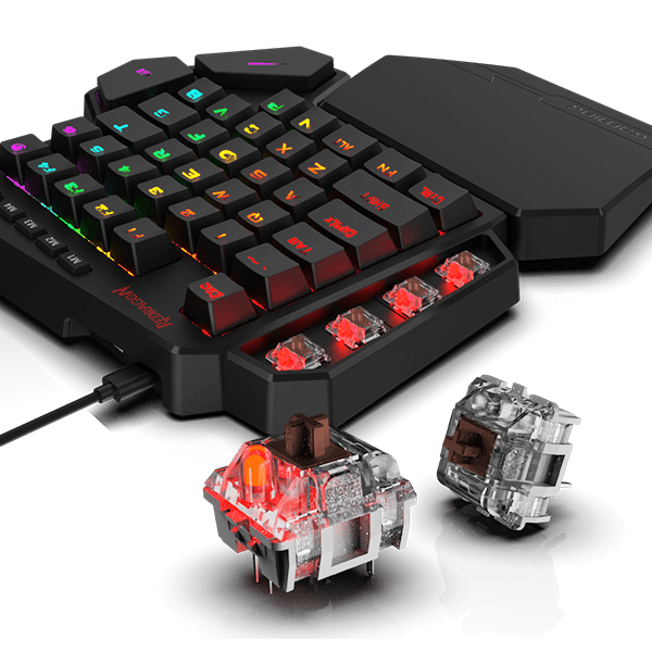 Redragon K585 DITI One-Handed RGB Mechanical Gaming Keyboard Brown Switches 7