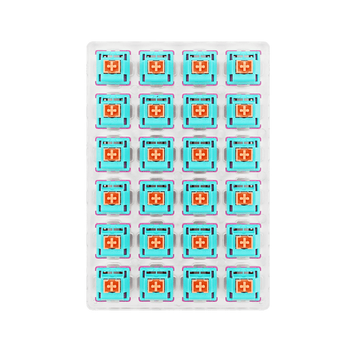 Redragon A113 Bullet-R Linear Mechanical Switch, Hot-Swappable DIY Keyboard Quiet Switch Mod, 50 Million Click(24 pcs Switches, Keycap + Switch Puller)