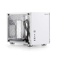 Redragon EB211 Mini-ITX Gaming PC Case, Small Form Factor Computer Chassis w/ Vented Honeycomb Acrylic Transparent Panels, Triple-Slot GPU and 360 Degree Accessibility, White