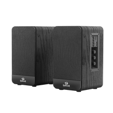 Redragon GS813 Wireless Desktop Speakers, 2.0 Channel Bookshelf Speaker w/Powerful 20W Output, BT 5.0/3.5mm AUX Connection, Enhanced Bass/Treble Knob Control and TF Card/USB Flash Drive Supported