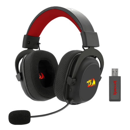 Redragon H510 Zeus-X RGB Wireless Gaming Headset - 7.1 Surround Sound - 53MM Audio Drivers in Memory Foam Ear Pads w/Durable Fabric Cover- Multi Platforms Headphone - USB Powered for PC/PS4/NS