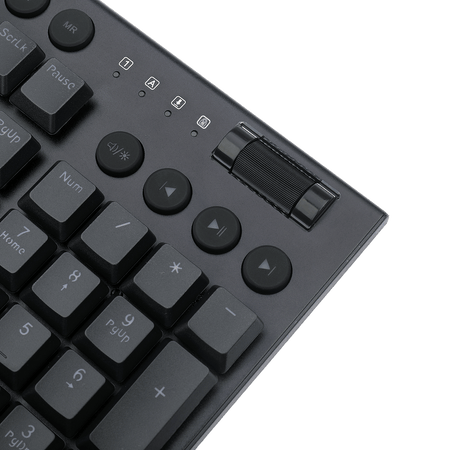 Redragon K619 Horus RGB Mechanical Keyboard, Ultra-Thin Designed Wired Gaming Keyboard w/Low Profile Keycaps, Dedicated Media Control & Linear Red Switch, Pro Software Supported