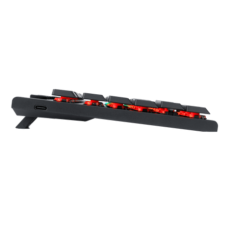 Redragon K619 Horus RGB Mechanical Keyboard, Ultra-Thin Designed Wired Gaming Keyboard w/Low Profile Keycaps, Dedicated Media Control & Linear Red Switch, Pro Software Supported