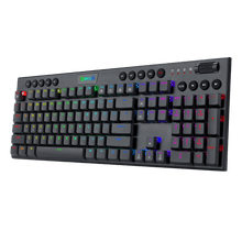 Redragon K619 Horus RGB Mechanical Keyboard, Ultra-Thin Designed Wired Gaming Keyboard w/Low Profile Keycaps, Dedicated Media Control & Linear Red Switch, Pro Software Supported