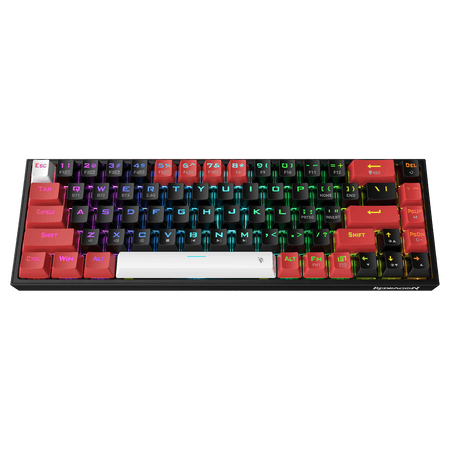 Redragon K631 PRO 65% 3-Mode Wireless RGB Gaming Keyboard, 68 Keys Hot-Swappable Compact Mechanical Keyboard w/Hot-Swap Free-Mod PCB Socket & Dedicated Arrow Keys, Quiet Red Linear Switch