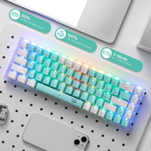 Redragon K631 PRO WT 65% 3-Mode Wireless RGB Gaming Keyboard, 68 Keys Hot-Swappable Compact Mechanical Keyboard w/Hot-Swap Free-Mod PCB Socket & Translucent Board, Custom Quiet Linear Switch