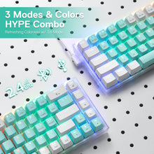 Redragon K631 PRO WT 65% 3-Mode Wireless RGB Gaming Keyboard, 68 Keys Hot-Swappable Compact Mechanical Keyboard w/Hot-Swap Free-Mod PCB Socket & Translucent Board, Custom Quiet Linear Switch