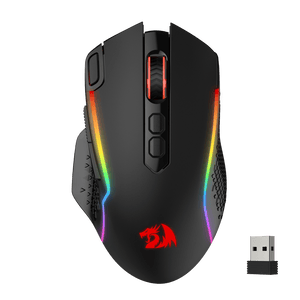 Redragon M810 Pro Wireless Gaming Mouse, 10000 DPI Wired/Wireless Gamer Mouse w/ Rapid Fire Key, 8 Macro Buttons, 45-Hour Durable Power Capacity and RGB Backlit for PC/Mac/Laptop