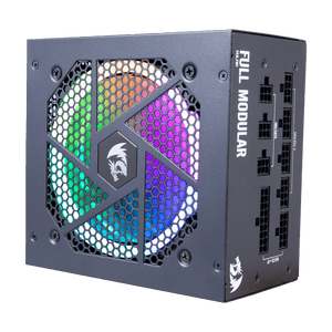 Redragon PSU007 80+ Gold 850 Watt ATX Fully Modular Power Supply w/ 80 Plus Gold Certified, Compact 160mm Size and Low Noise RGB Fan 0 RPM, 100% Japanese Capacitors, Full Mod Cables
