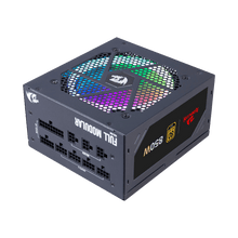 Redragon PSU007 80+ Gold 850 Watt ATX Fully Modular Power Supply w/ 80 Plus Gold Certified, Compact 160mm Size and Low Noise RGB Fan 0 RPM, 100% Japanese Capacitors, Full Mod Cables