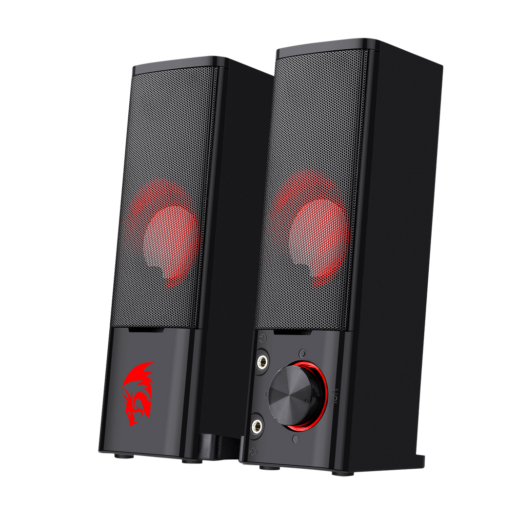Redragon GS550 Orpheus PC Gaming Speakers, 2.0 Channel Stereo Desktop Computer Sound Bar with Compact Maneuverable Size