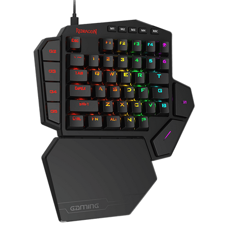 Redragon K585 DITI One-Handed RGB Mechanical Gaming Keyboard Brown Switches 2