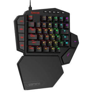 Redragon K585 DITI One-Handed RGB Mechanical Gaming Keyboard, Blue Switches, Professional Gaming Keypad with 7 Onboard Macro Keys, Detachable Wrist Rest, 42 Keys