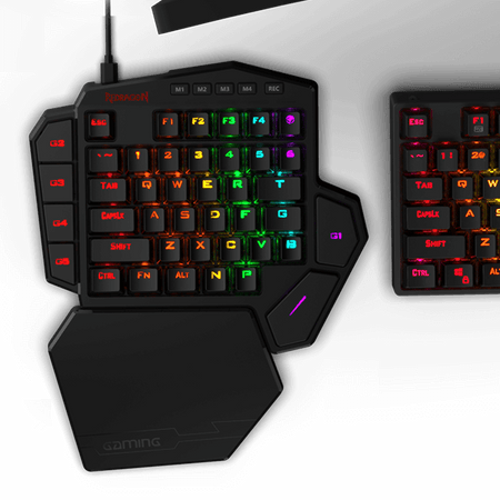 Redragon K585 DITI One-Handed RGB Mechanical Gaming Keyboard Brown Switches 3